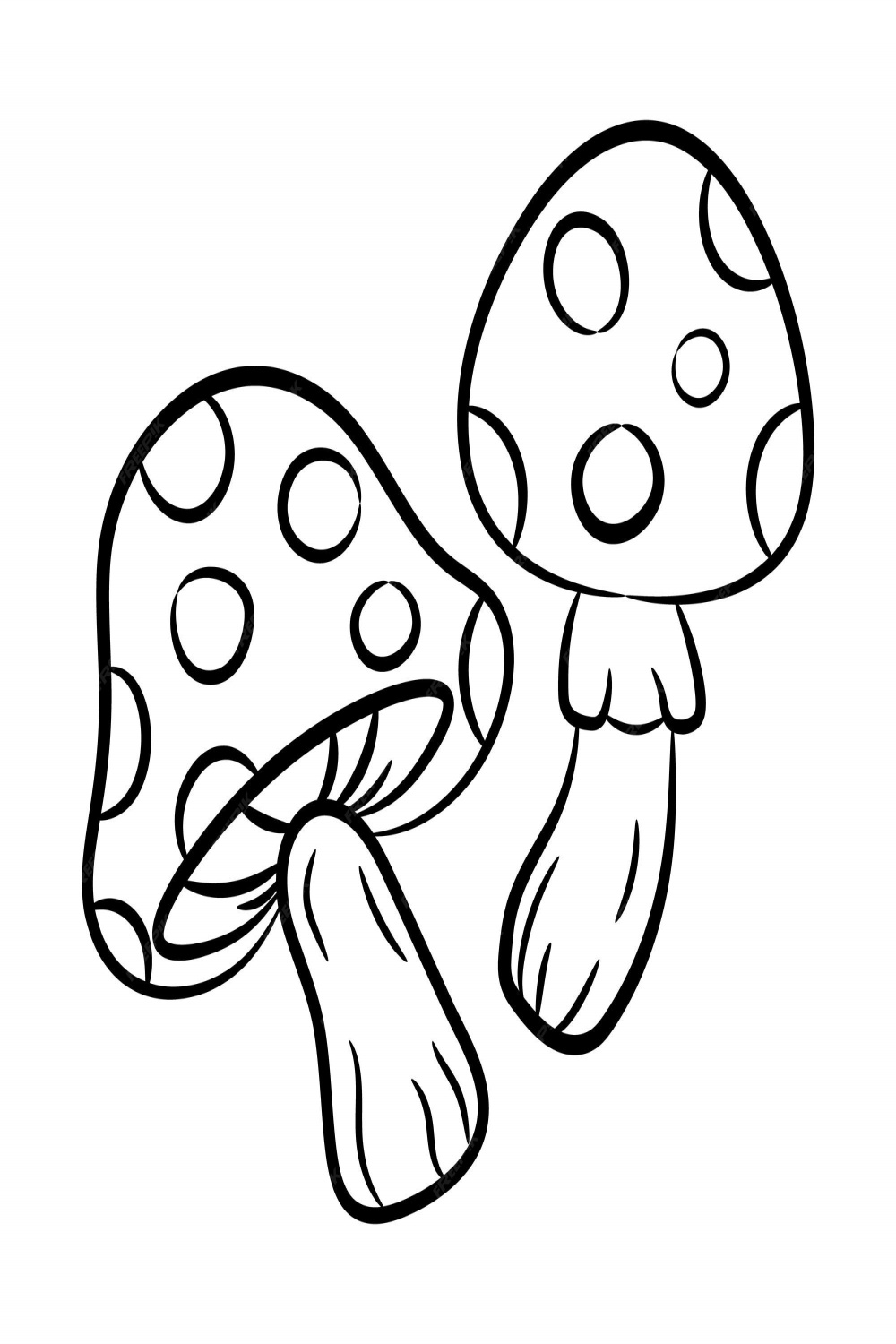 Premium Vector  Halloween mushroom sketch for coloring