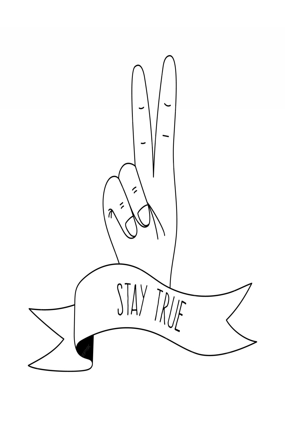 Premium Vector  Hand tattoo with text stay true in yk s