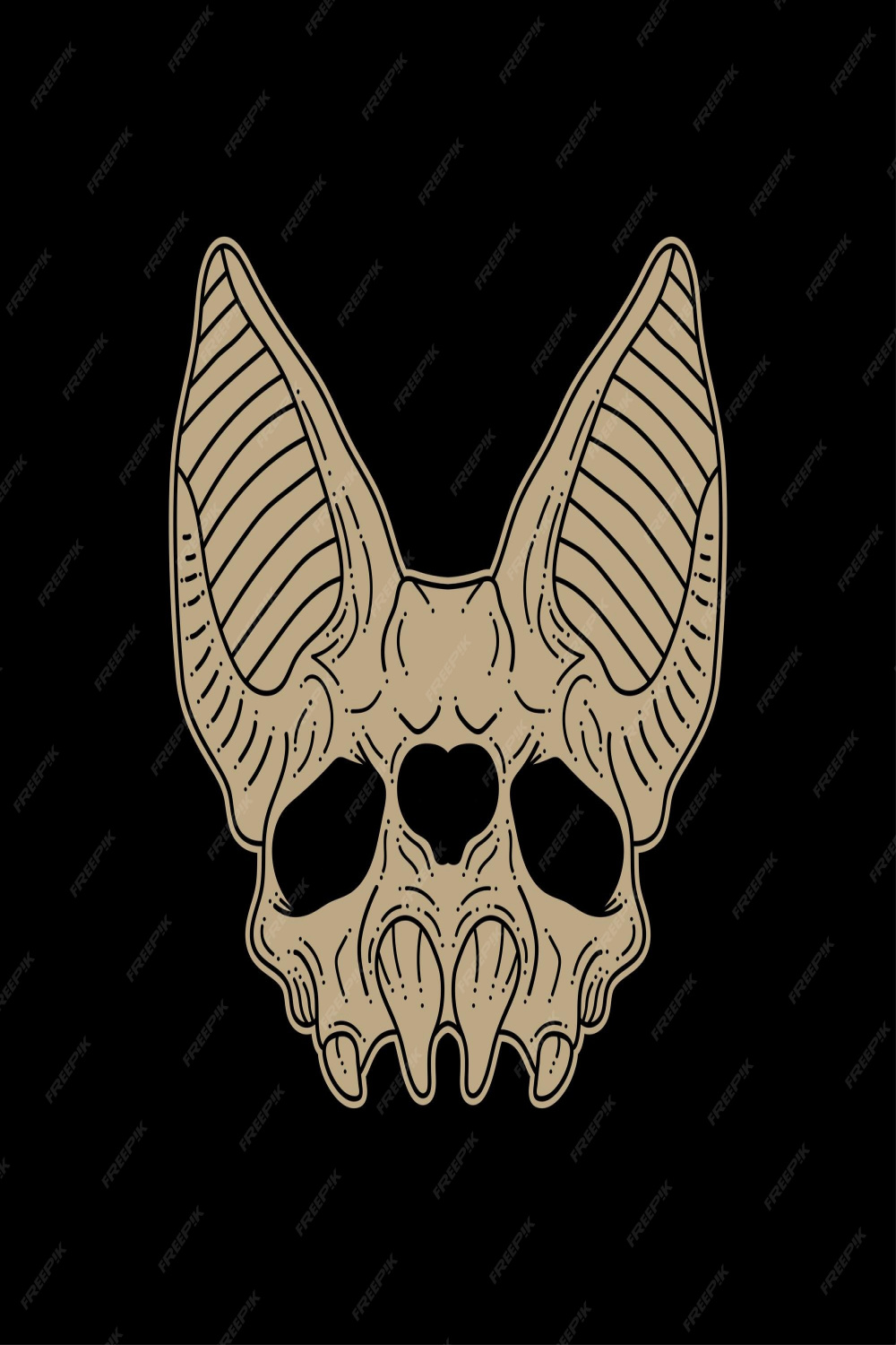 Premium Vector  Vampire bat skull drawing illustration