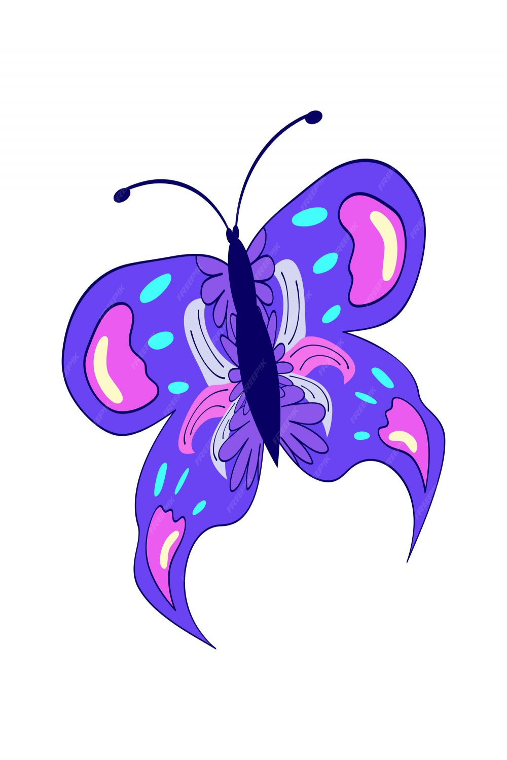 Premium Vector  Yk butterfly in abstract style on white