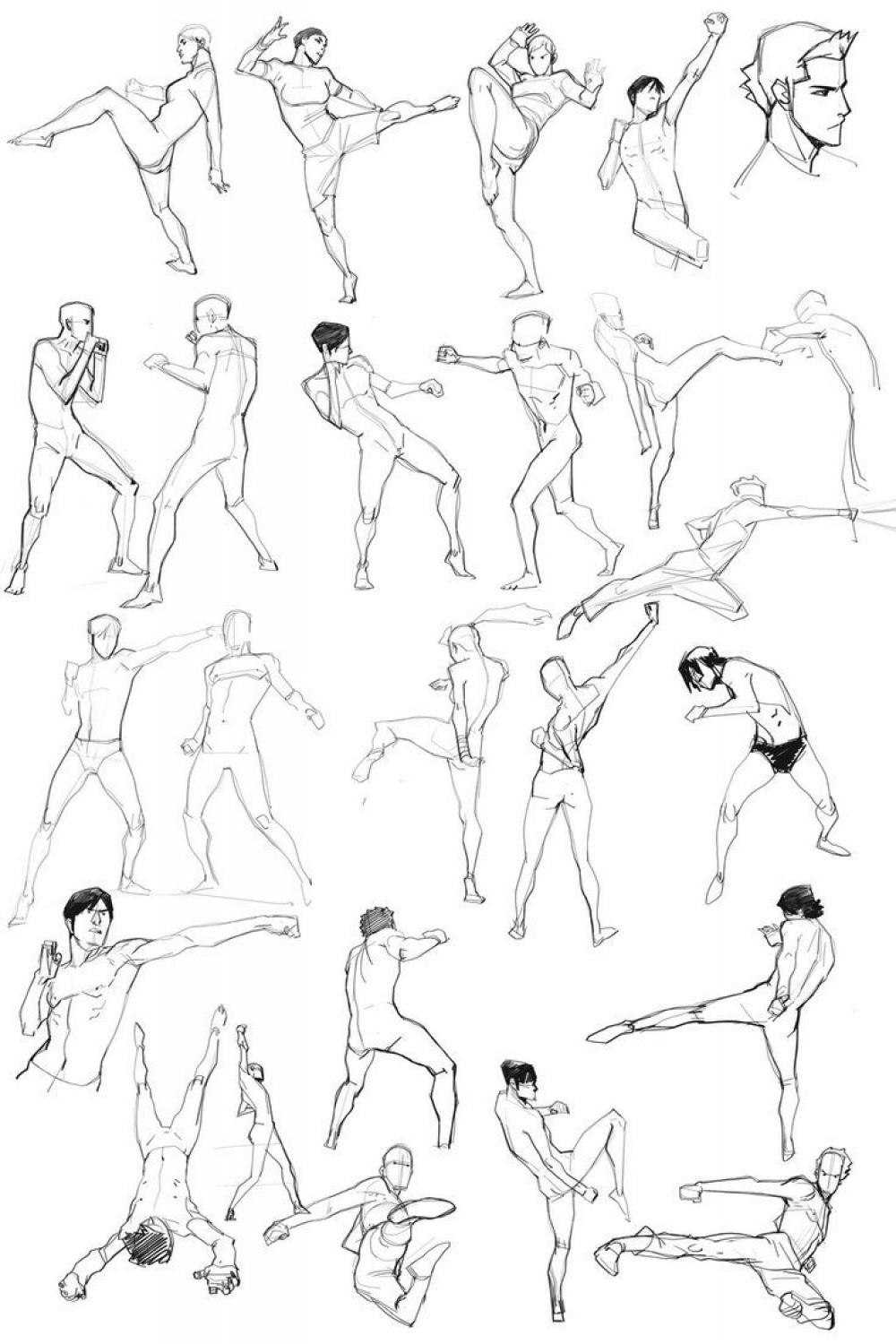 Résultat de recherche d&#;images pour "fight posing"  Dibujos con