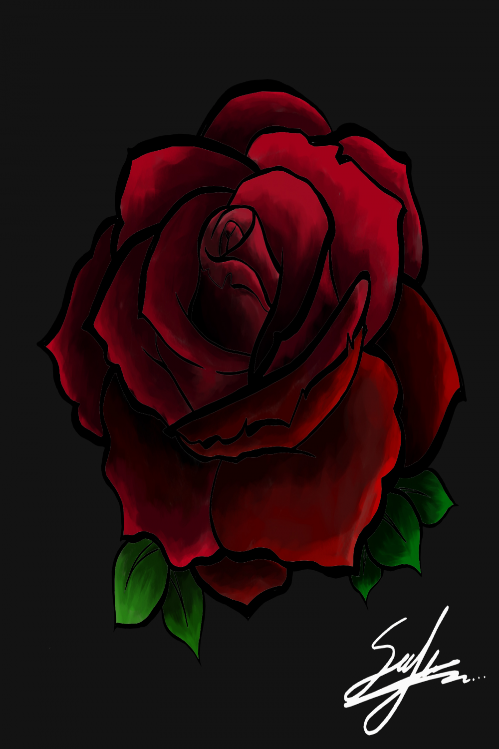 Rose Digital Drawing by sefabaris on DeviantArt