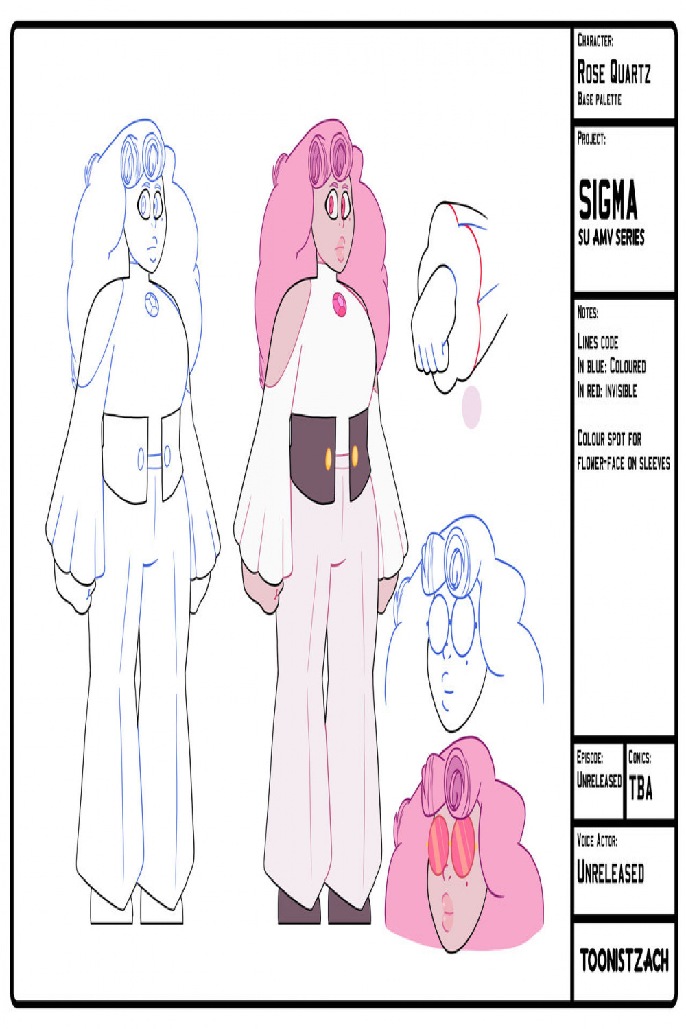 Rose Quartz - Reference Sheet by toonistzach on DeviantArt