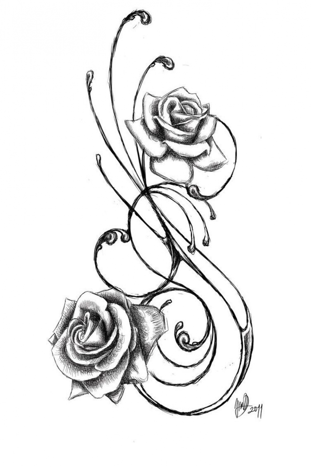 rose tattoo by ~jadroART on deviantART  Rose tattoo design