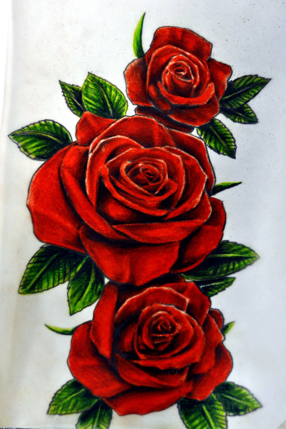 roses by karlinoboy on DeviantArt  Rose drawing tattoo, Red rose