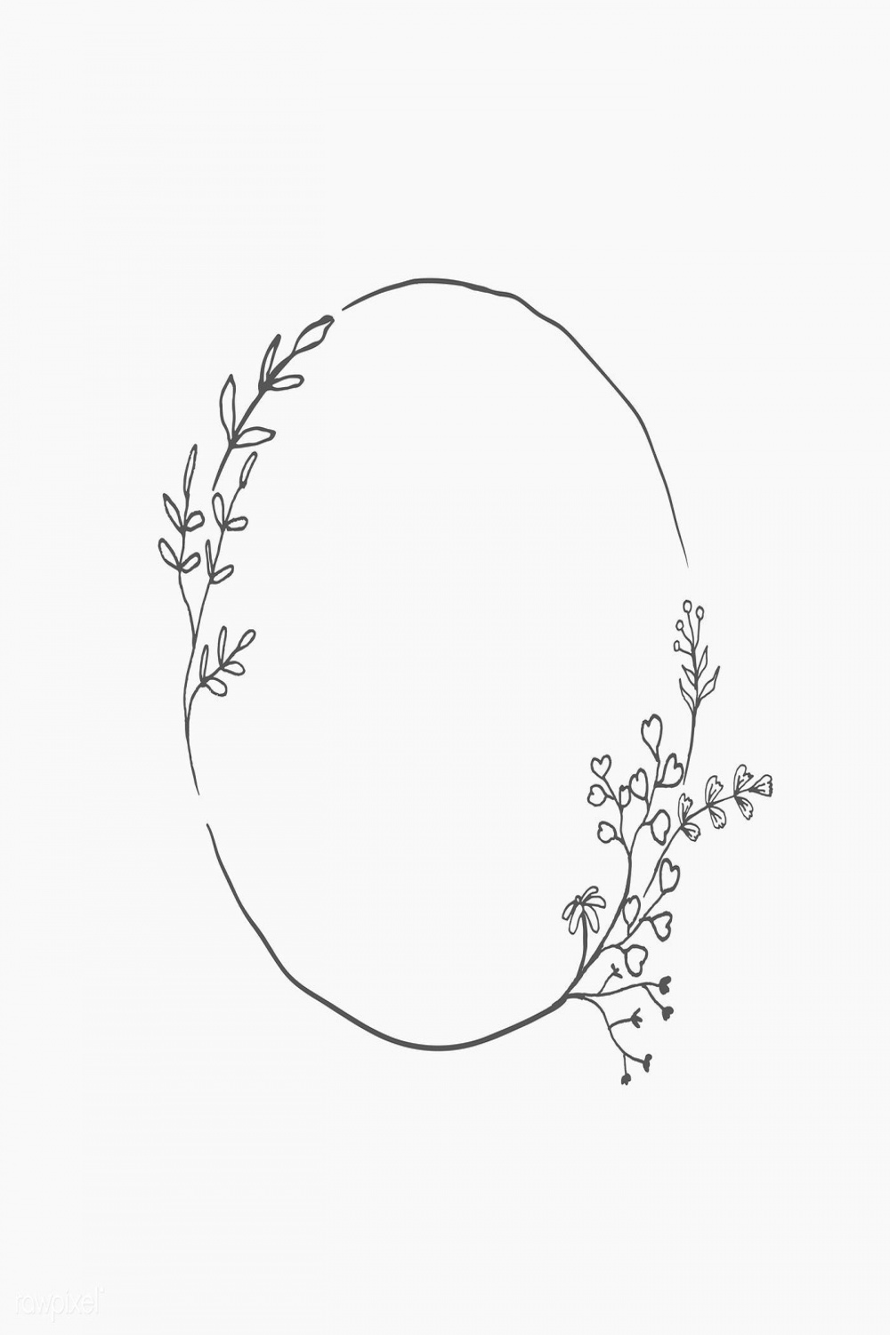 Round floral frame element vector  premium image by rawpixel