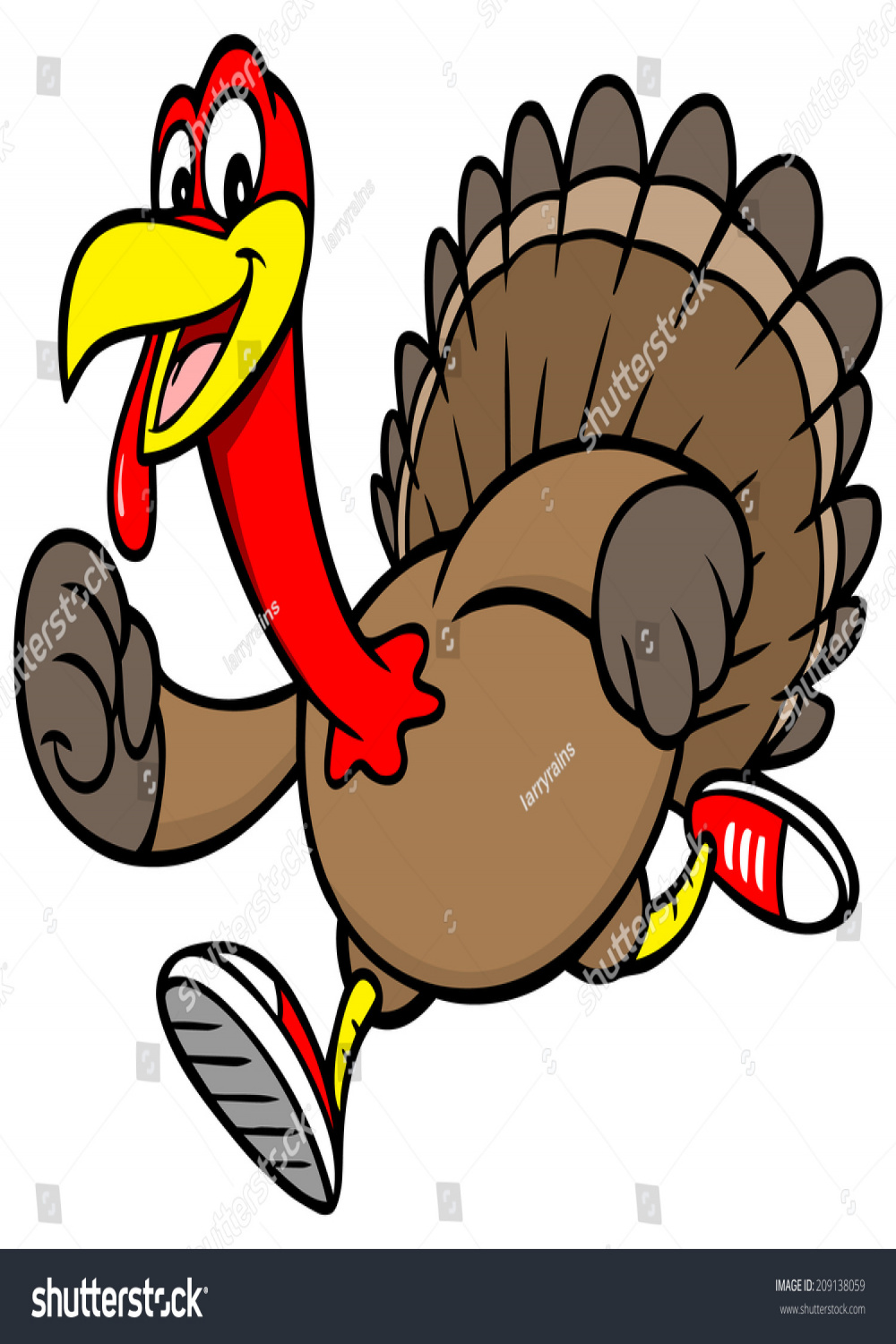 Running Turkey Drawing