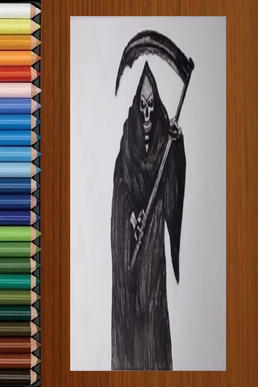 Scary Drawings - How To Draw a Grim Reaper (Ghost)  Halloween Drawings