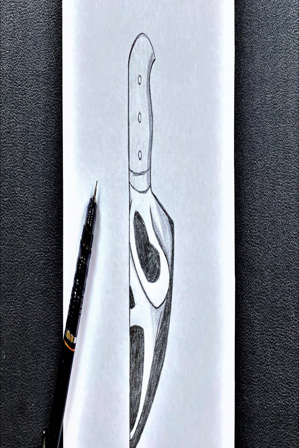 Scary sketch  how to draw ghost face in knife 🔪 easy step-by-step