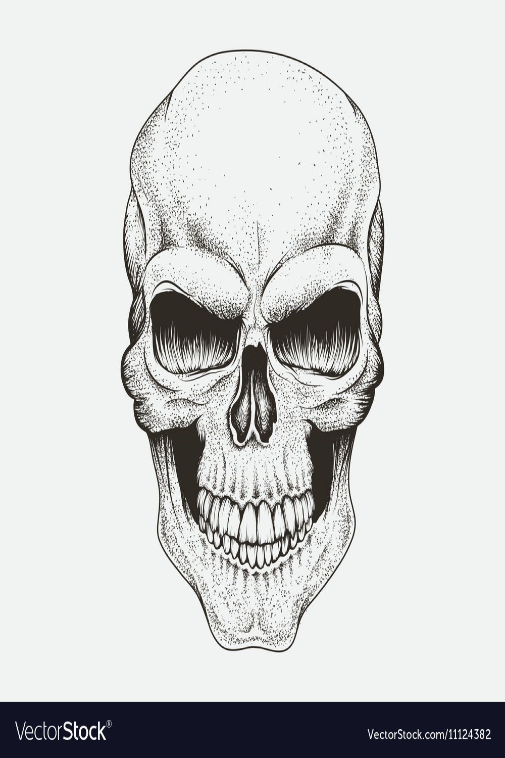 Scary skull of human Royalty Free Vector Image