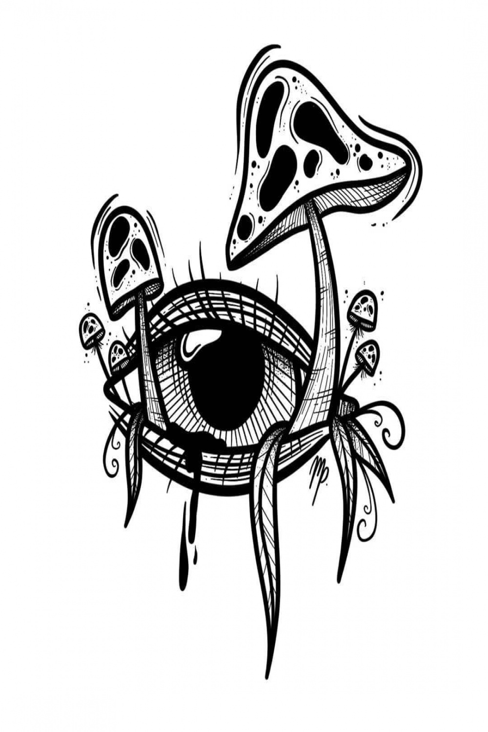 Shroom Eye  Trippy drawings, Tattoo design drawings, Tattoo art