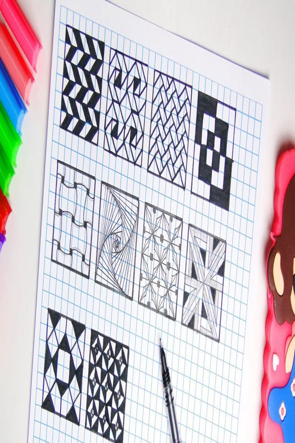 Simple Zentangle Pattern Drawing Tricks