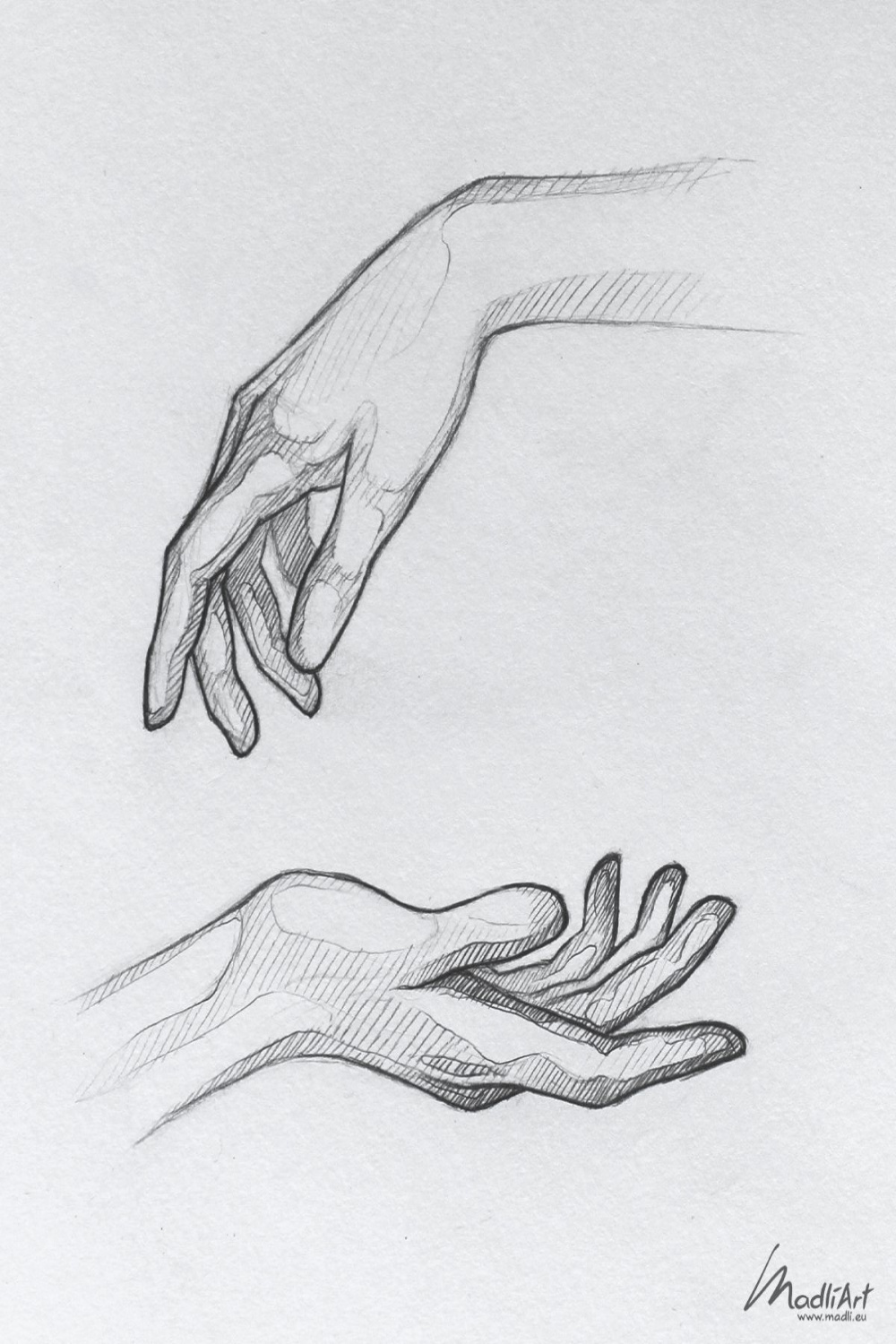 Sketchy hands study by MadliArt  Realistic sketch, Sketch book