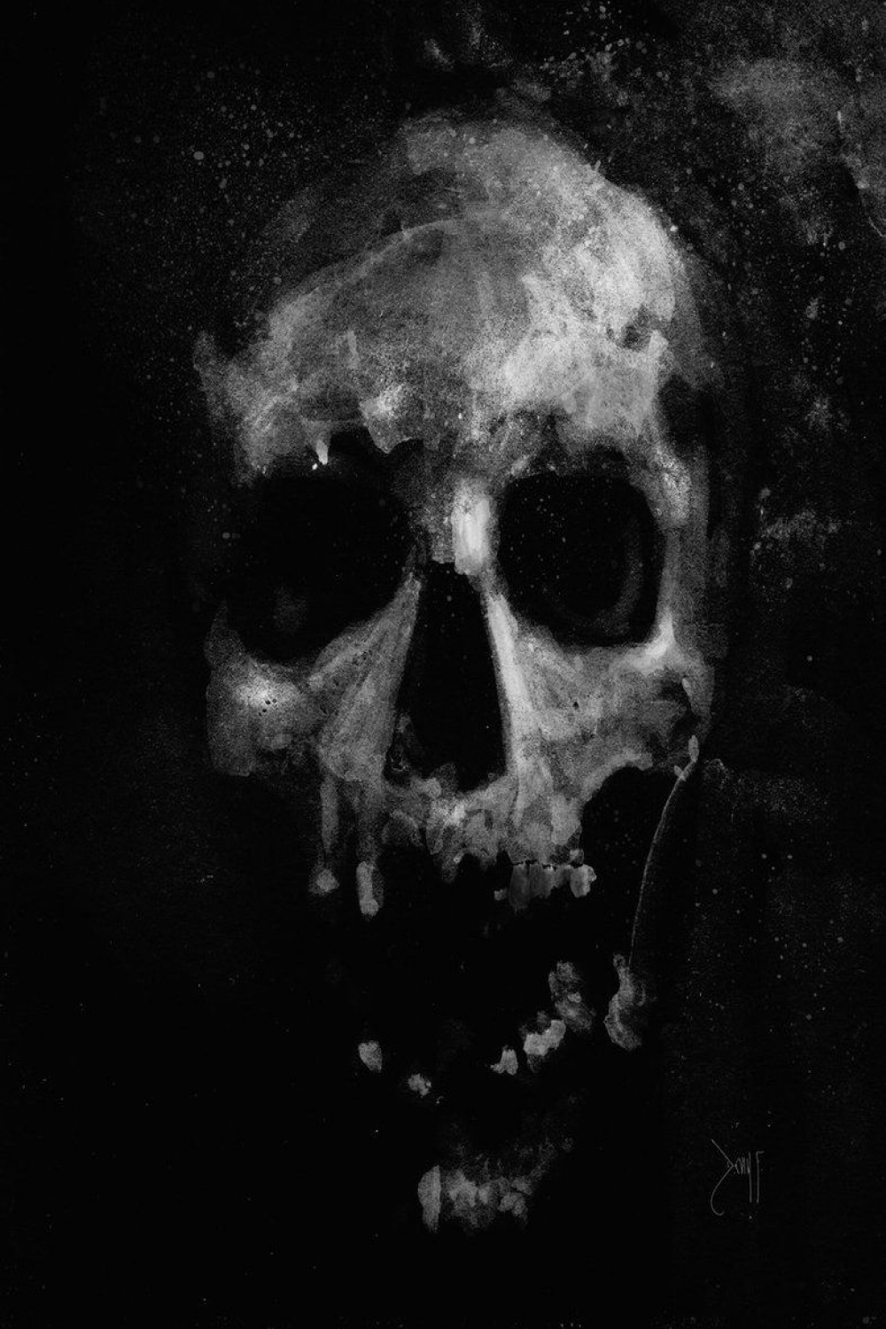 Skull by Devin-Francisco on deviantART  Skulls drawing, Black