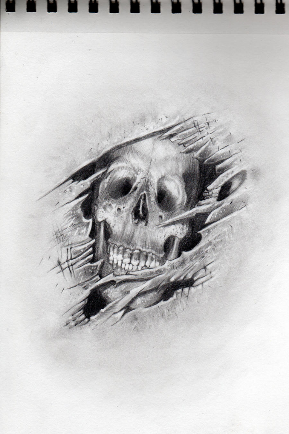 Skull under skin by brucethebandit on DeviantArt
