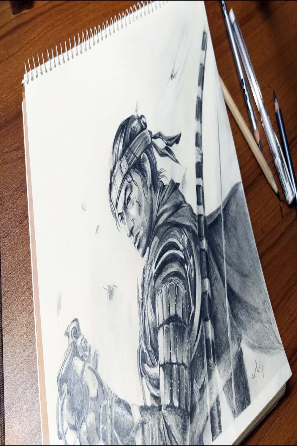 Speed Drawing JIN SAKAI  Ghost of Tsushima  Pencil Glue