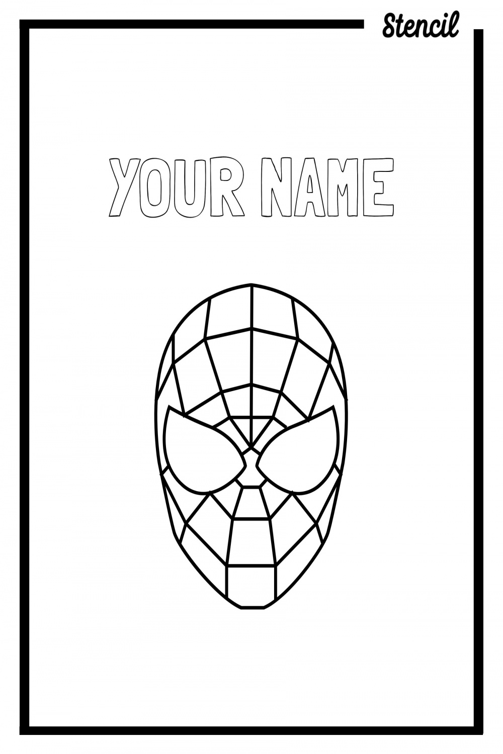 Spider-Man Outline  Templates  Stencil