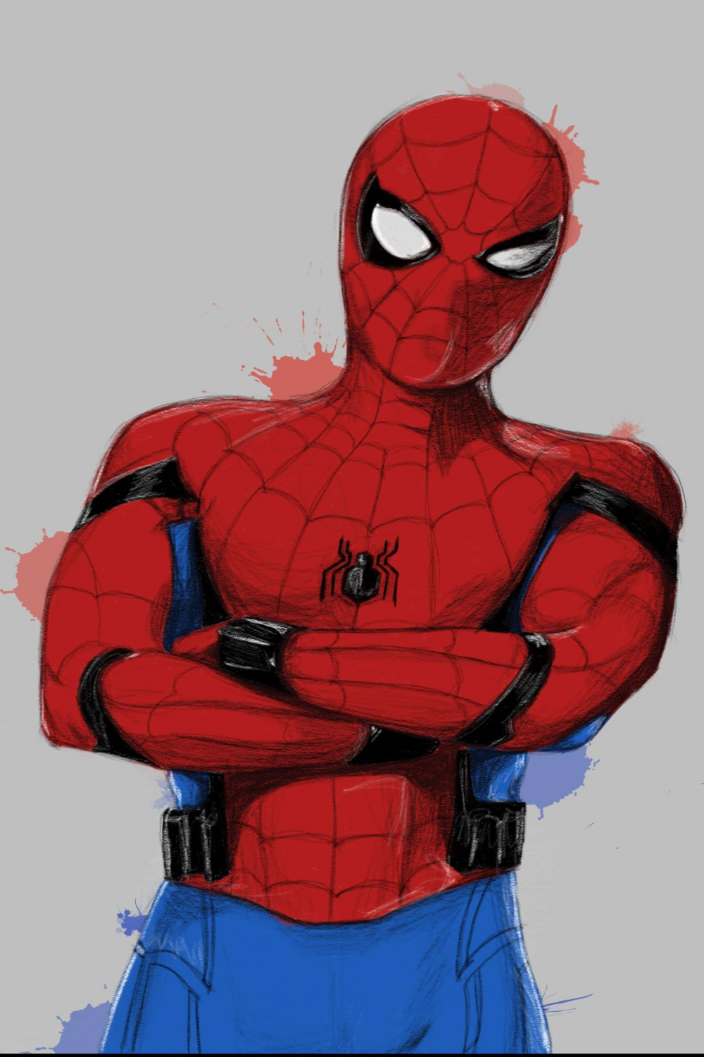 Spider Man Paint Art iPhone Wallpaper  Spiderman painting, Marvel