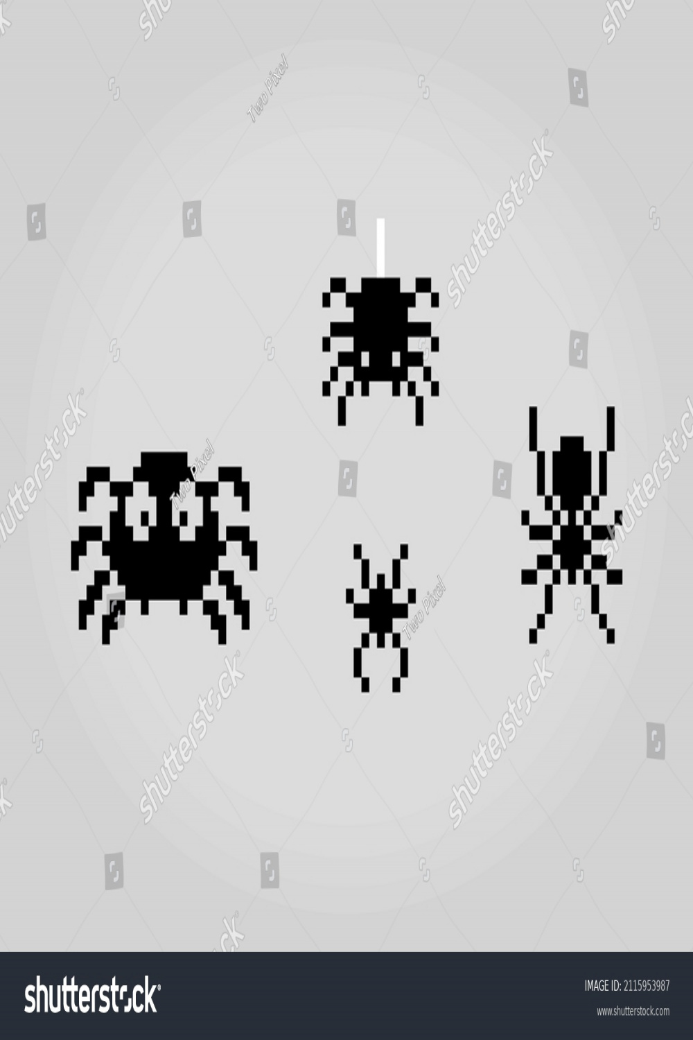 , Spider Pixel Images, Stock Photos, D objects, & Vectors