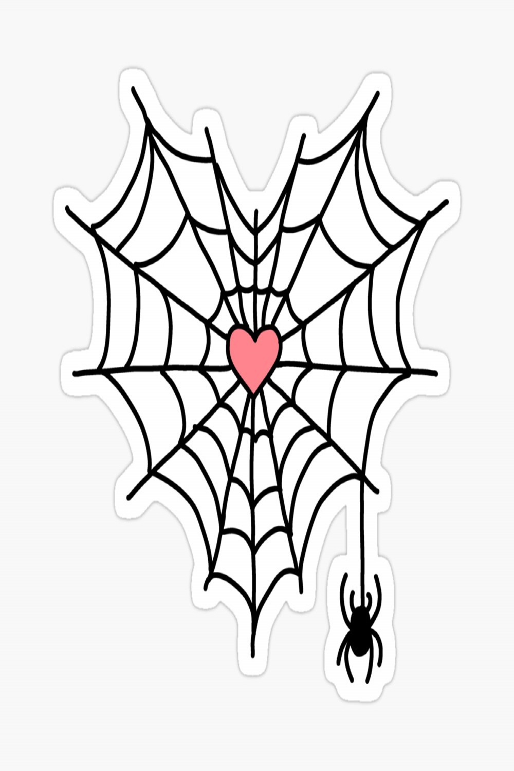 spider web heart" Postcard for Sale by ykdiariesbyliz  Redbubble