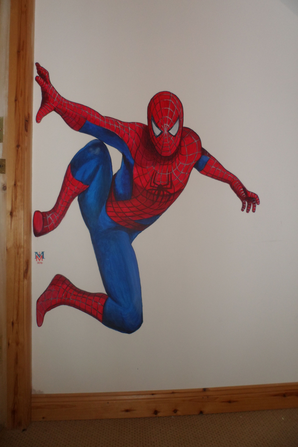 Spiderman handpainted murals  Spiderman wall art, Spiderman