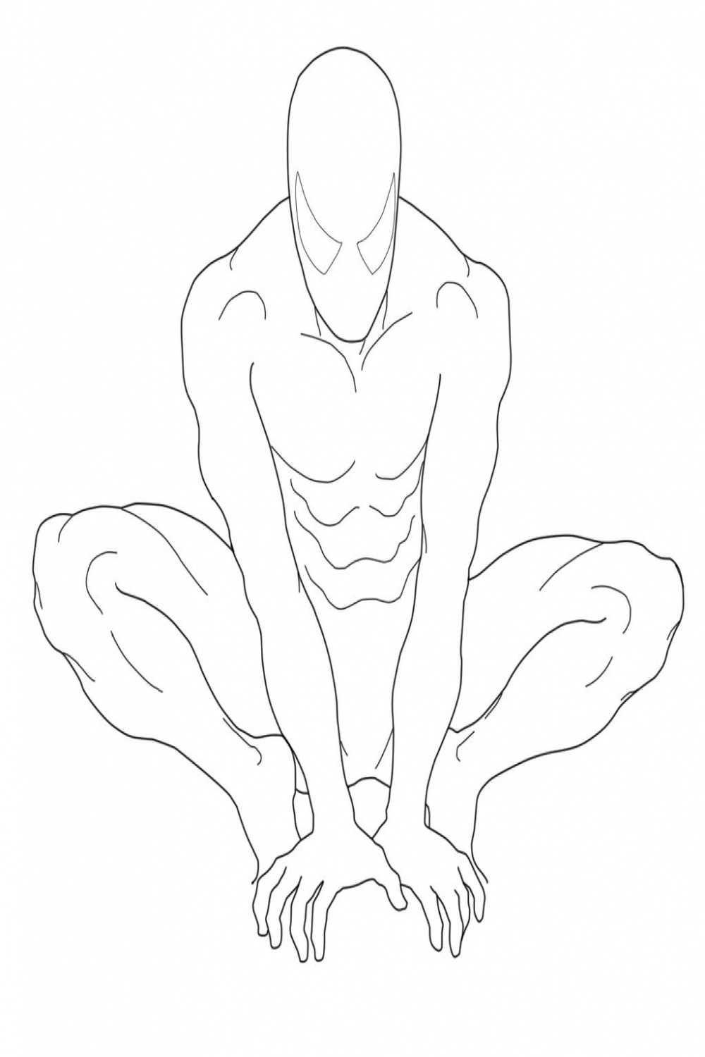 Spiderman Lineart(Base only,without webs) by ShadowHibari on