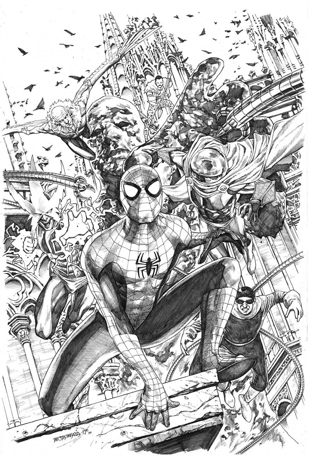 Spiderman vs. The Sinister Six by Michael Sta. Maria - W.B
