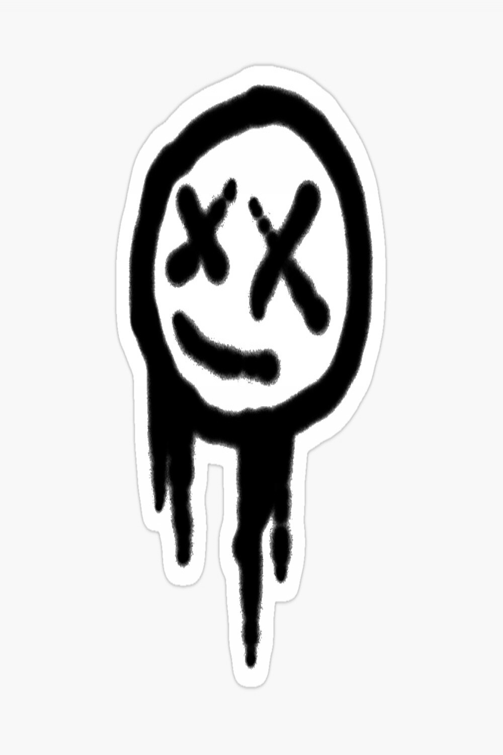 spray paint X eyes smiley  Sticker