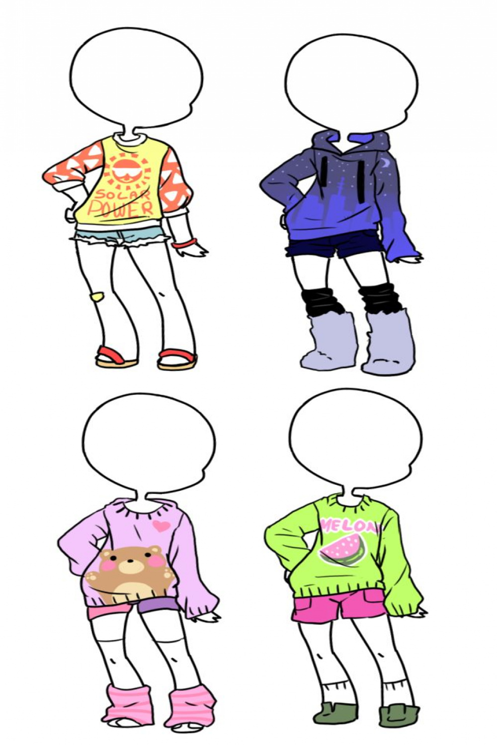 Sweaters and Shorts Adopts [closed] by Tenshilove on DeviantArt