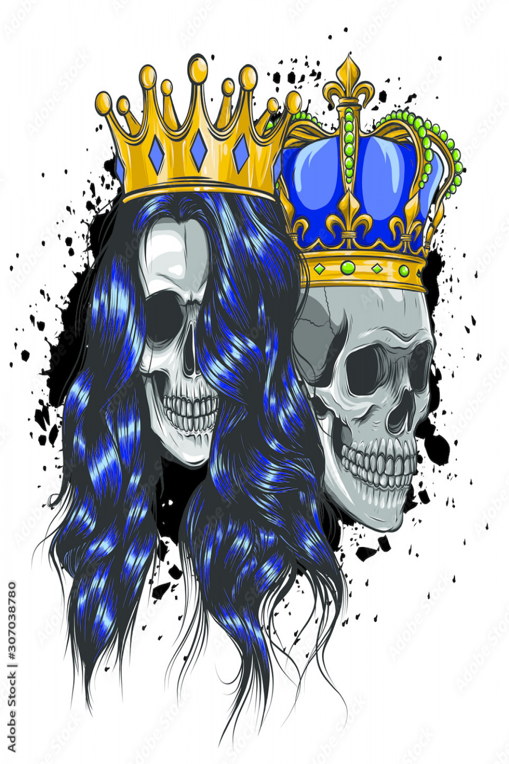 tattoo of King and queen of death