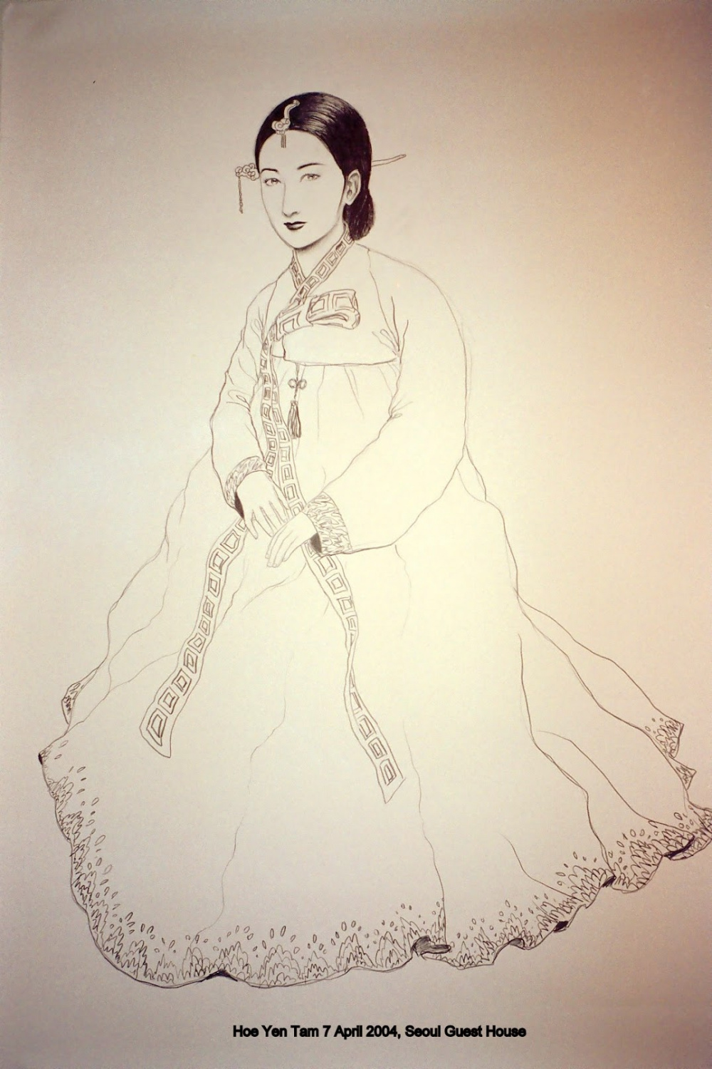 THE ART OF HOE YEN TAM 浩然之藝, 浩然之氣: KOREAN WOMEN - PENCIL