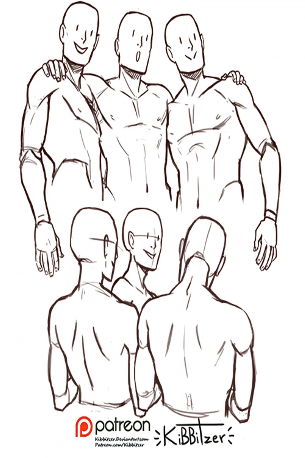 Trio reference sheet -PREVIEW-  Kibbitzer  Figure drawing