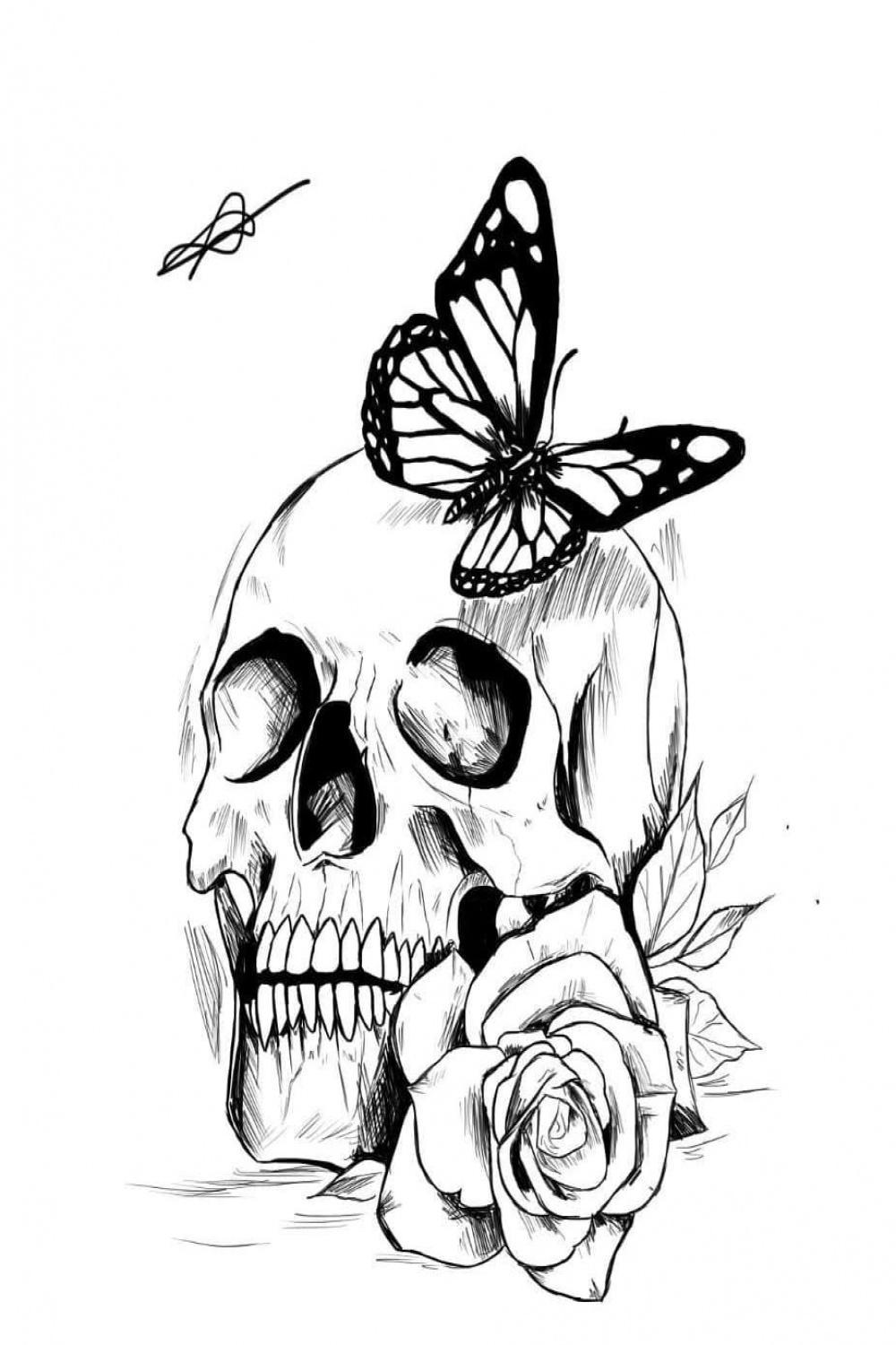 Tumblr  Skull art drawing, Skull tattoo, Drawings