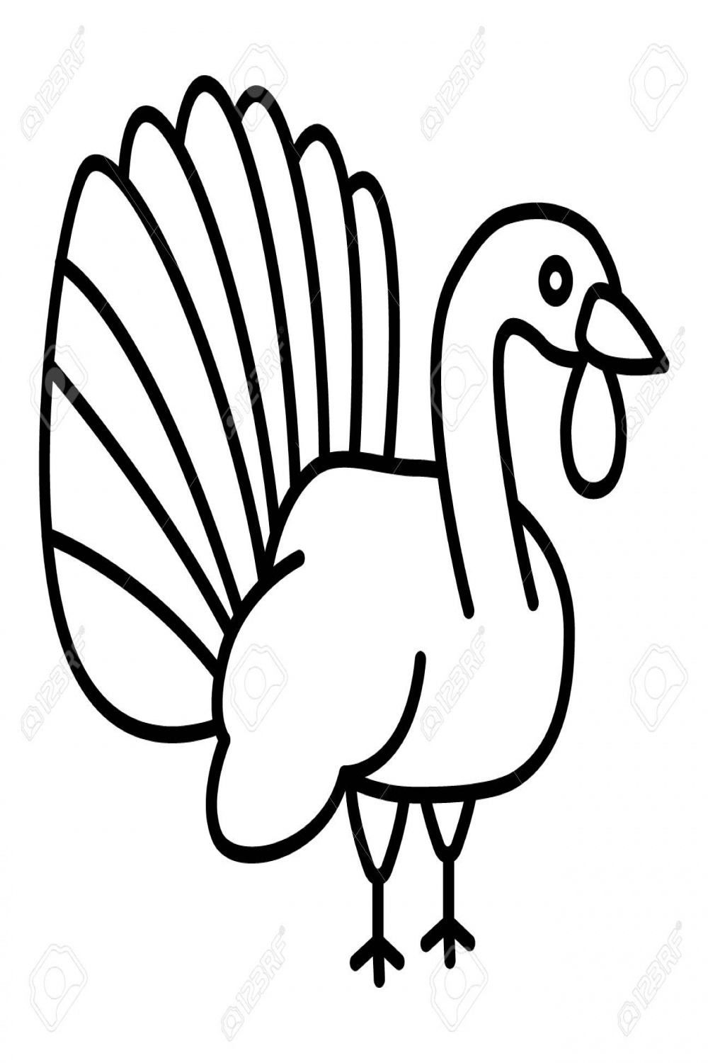 Turkey Thin Line Icon