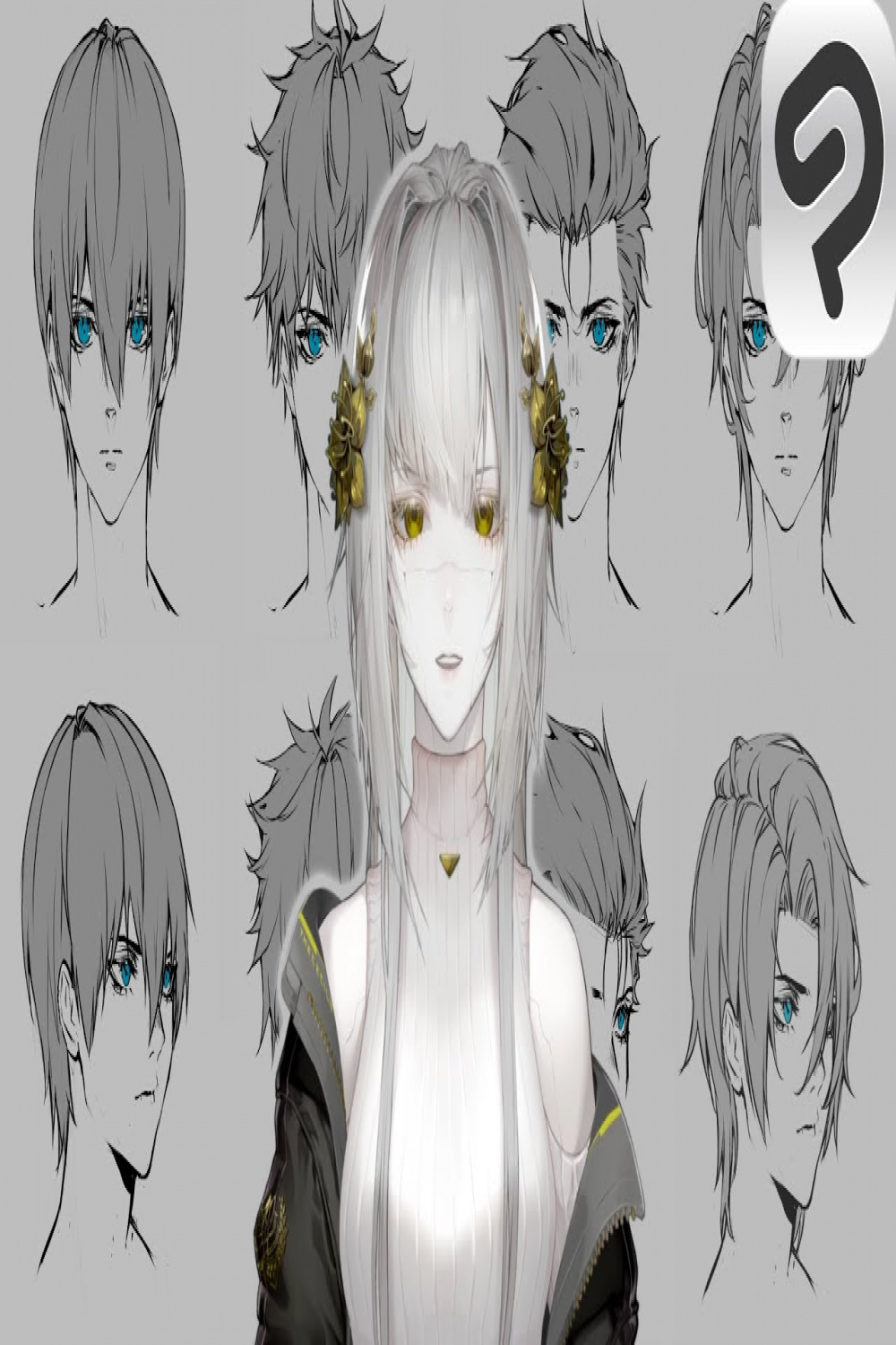 TUTORIAL- How to Sketch Anime Hair?  theCecile