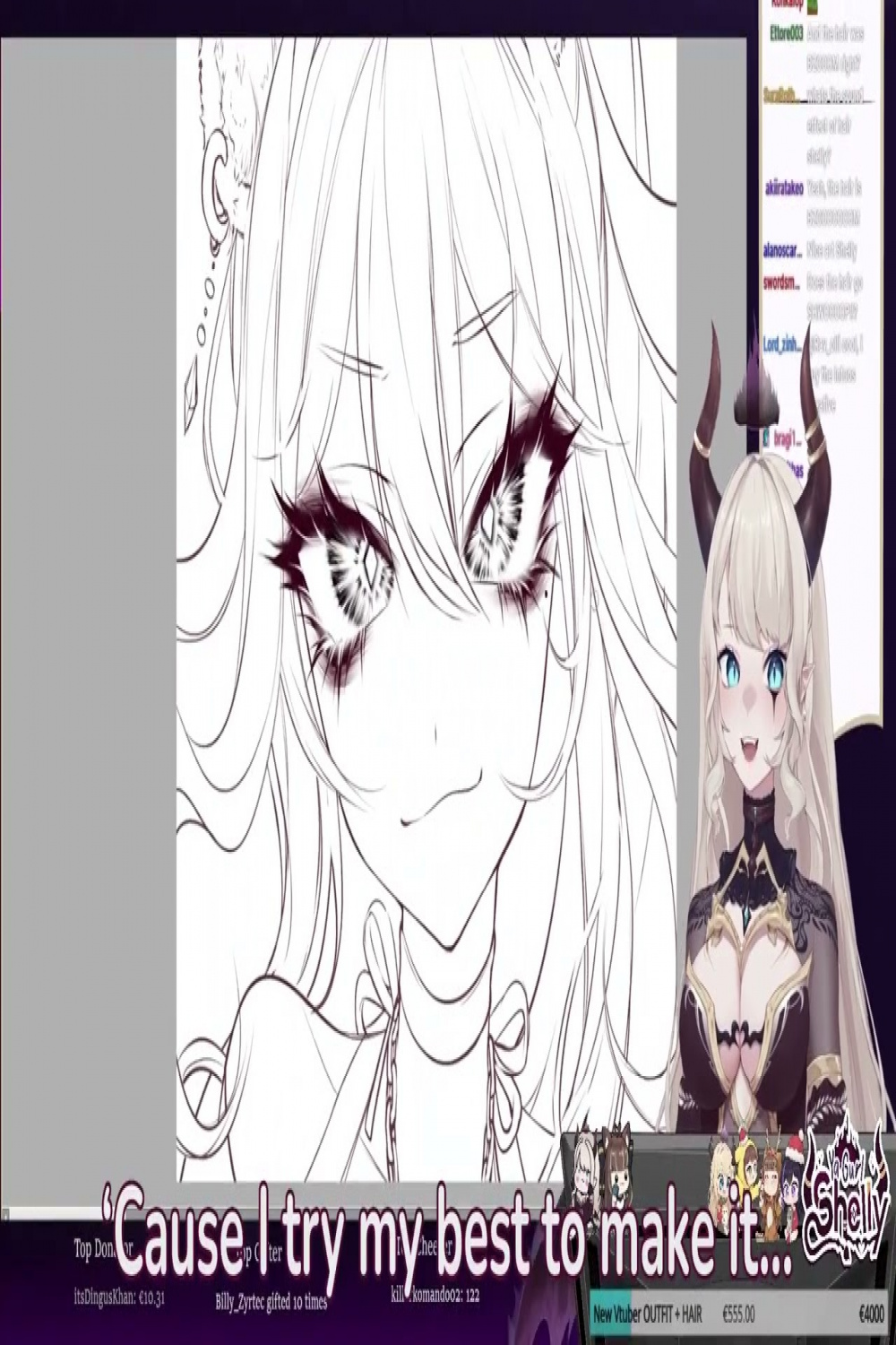 Tutorial on how I draw anime eyes and hair ☙ vTuber clips ❧