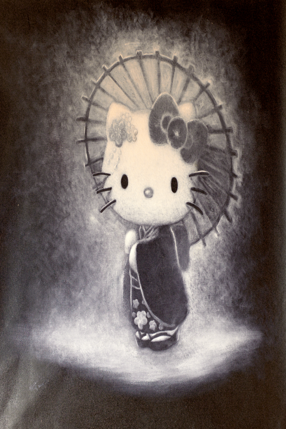 Untitled Sketch (Hello Kitty by Yuko Shimizu) von Michael Andrew