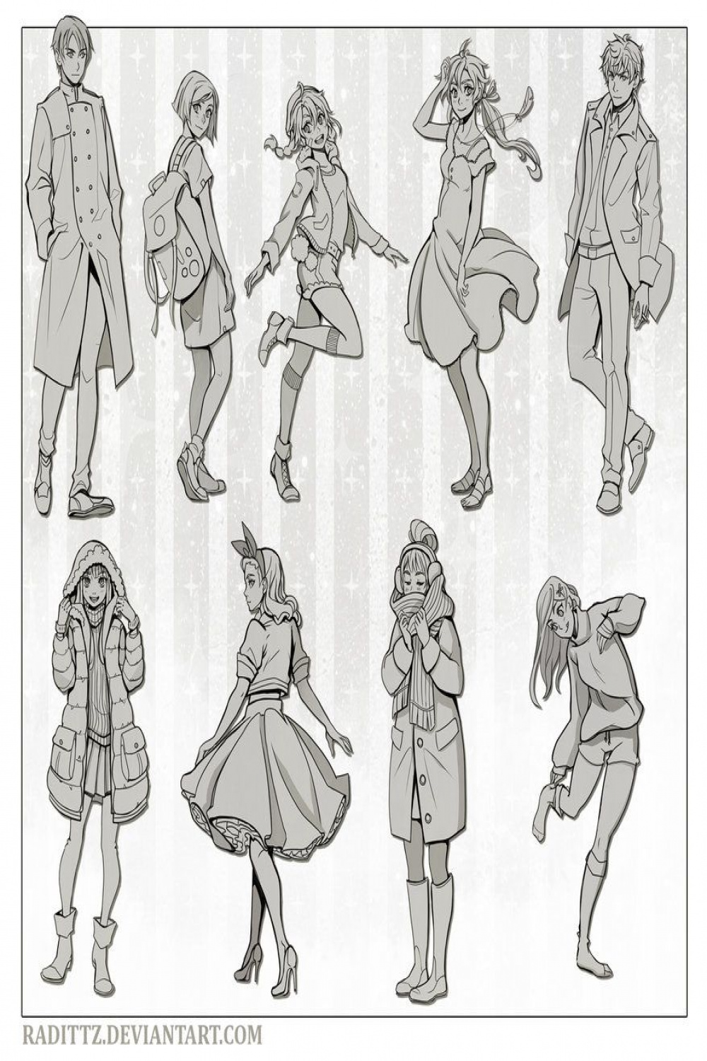 Various poses in casual clothes by Radittz on DeviantArt  Drawing