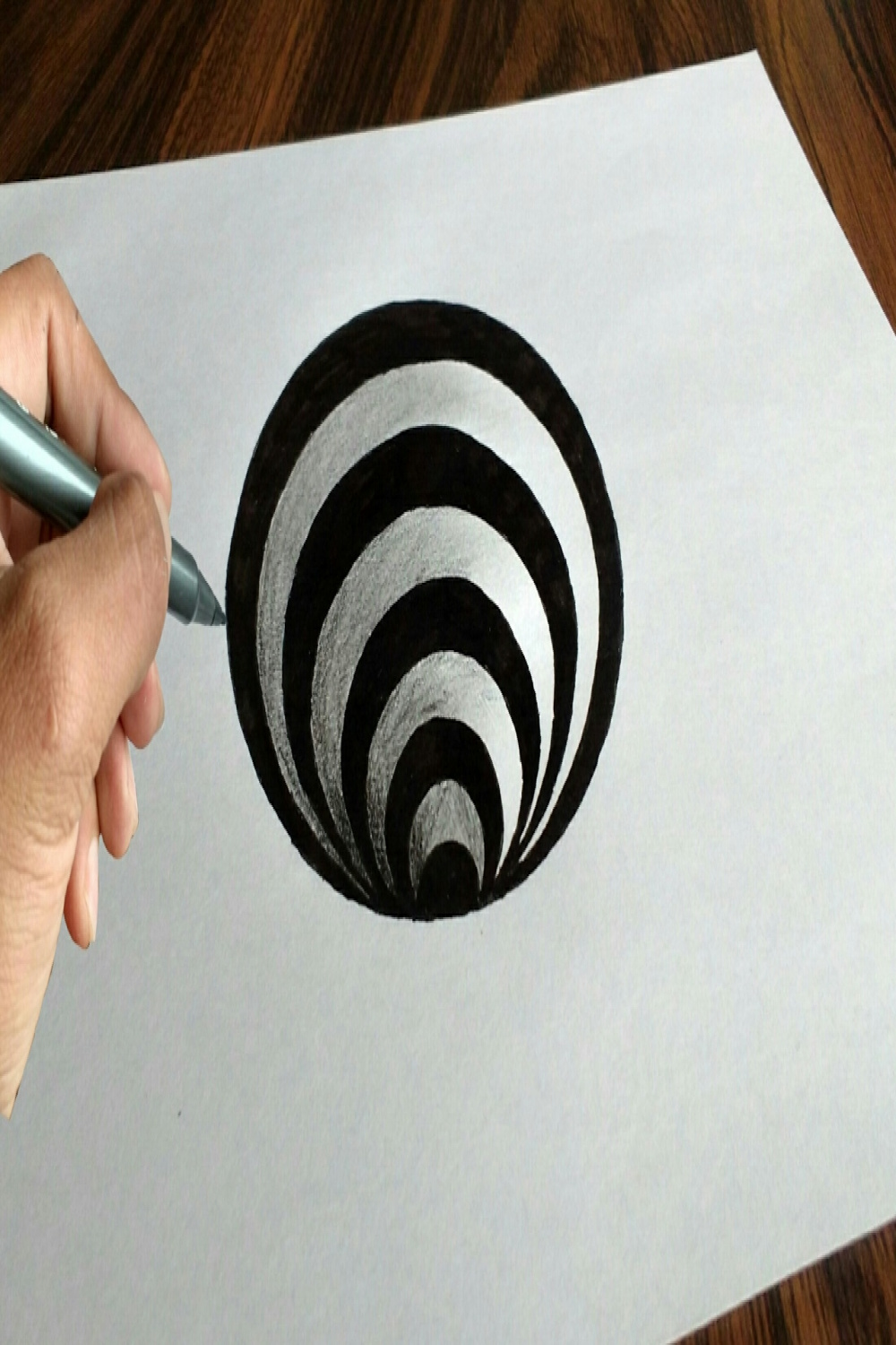 Very Easy!! D Trick Art How to Draw a Round Hole on Paper