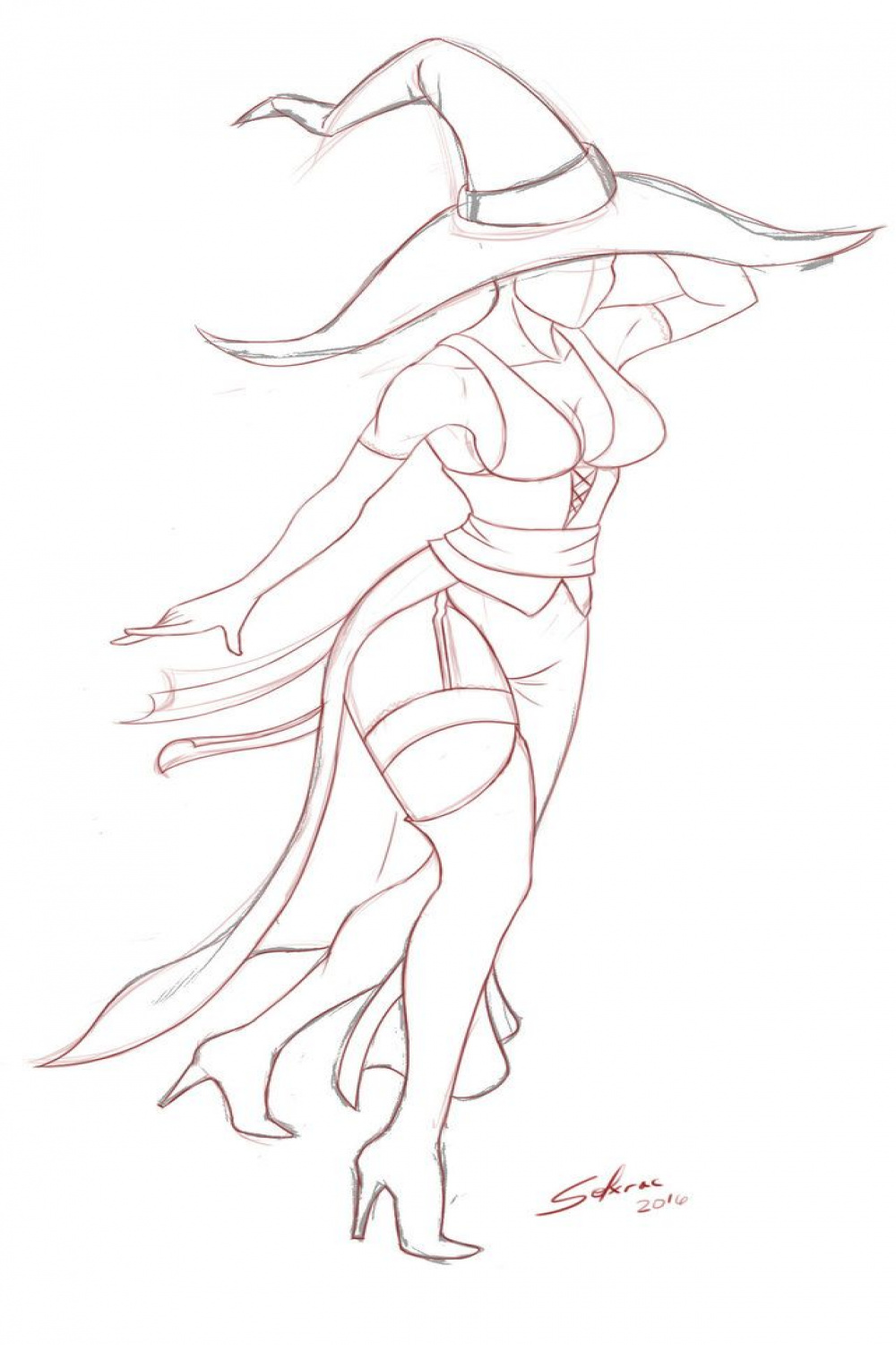 Witch Disharmoni sketch by Solarcx.deviantart