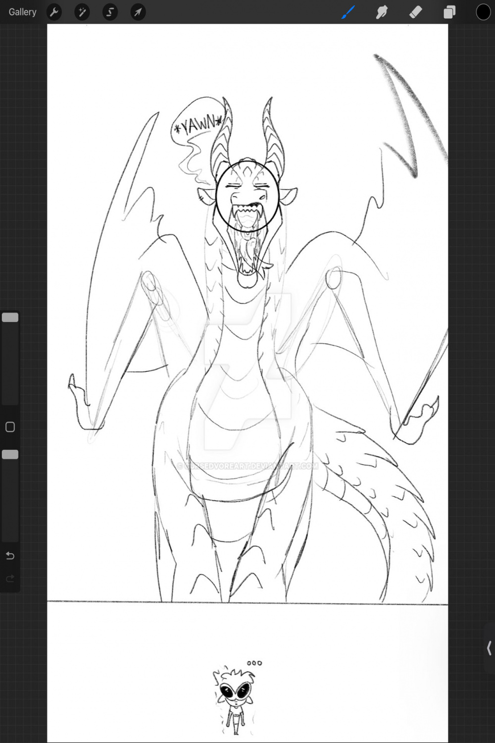 yawning by CursedVoreArt on DeviantArt