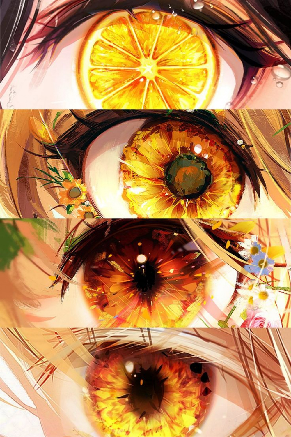 Yellow Eyes in   Anime eye drawing, Anime art beautiful, Eyes