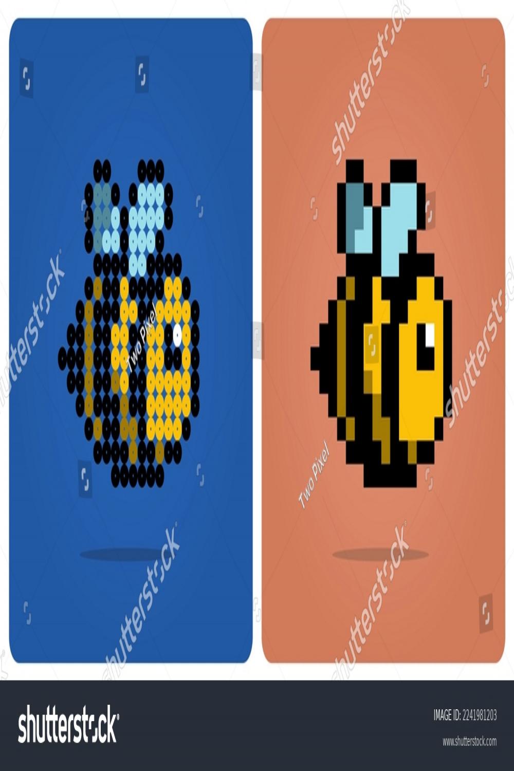 ,6 Pixel Bee Images, Stock Photos, D objects, & Vectors