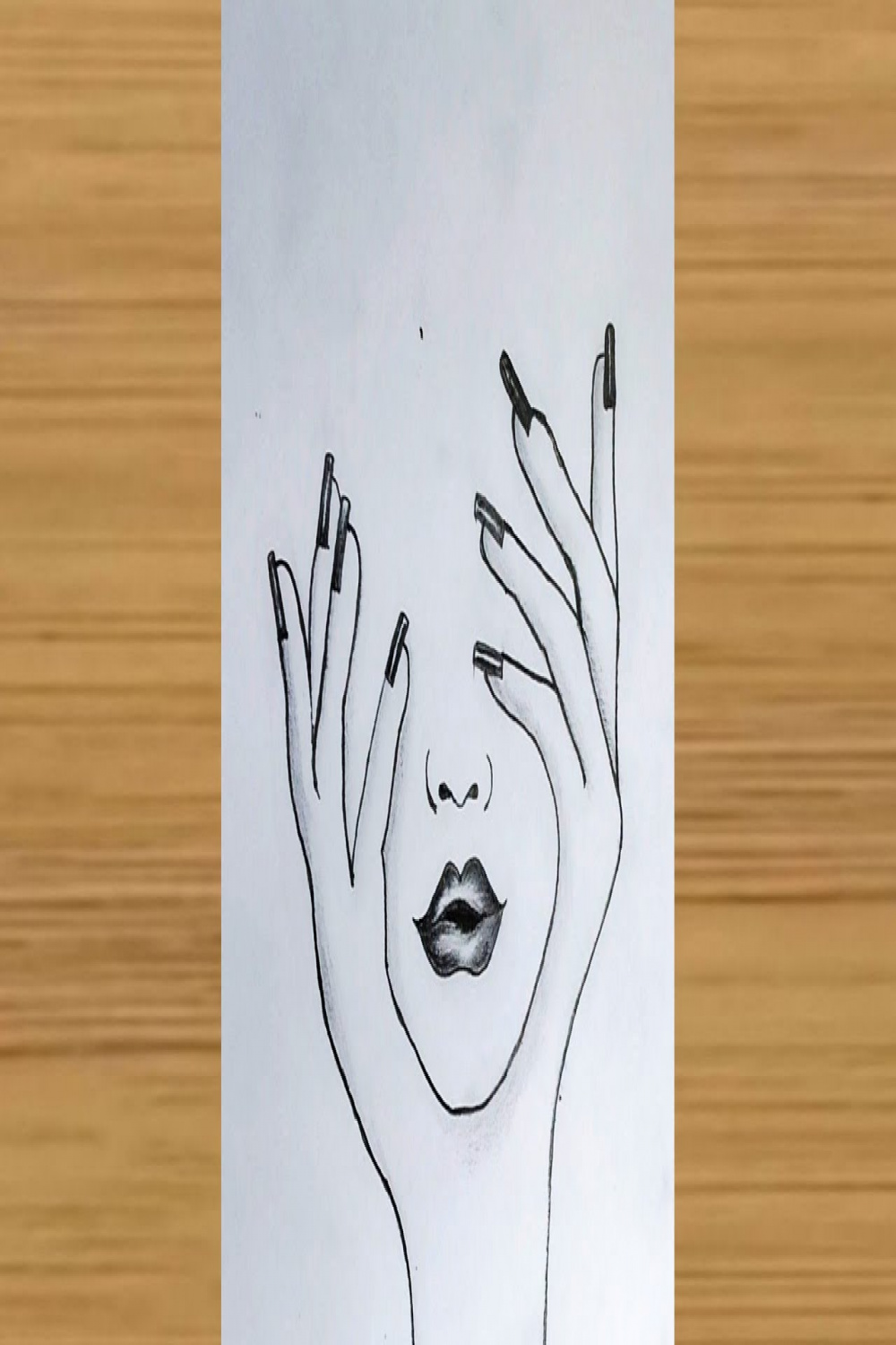 A girl hide face with his hands / How to draw a girl face/hands - pencil  sketch.