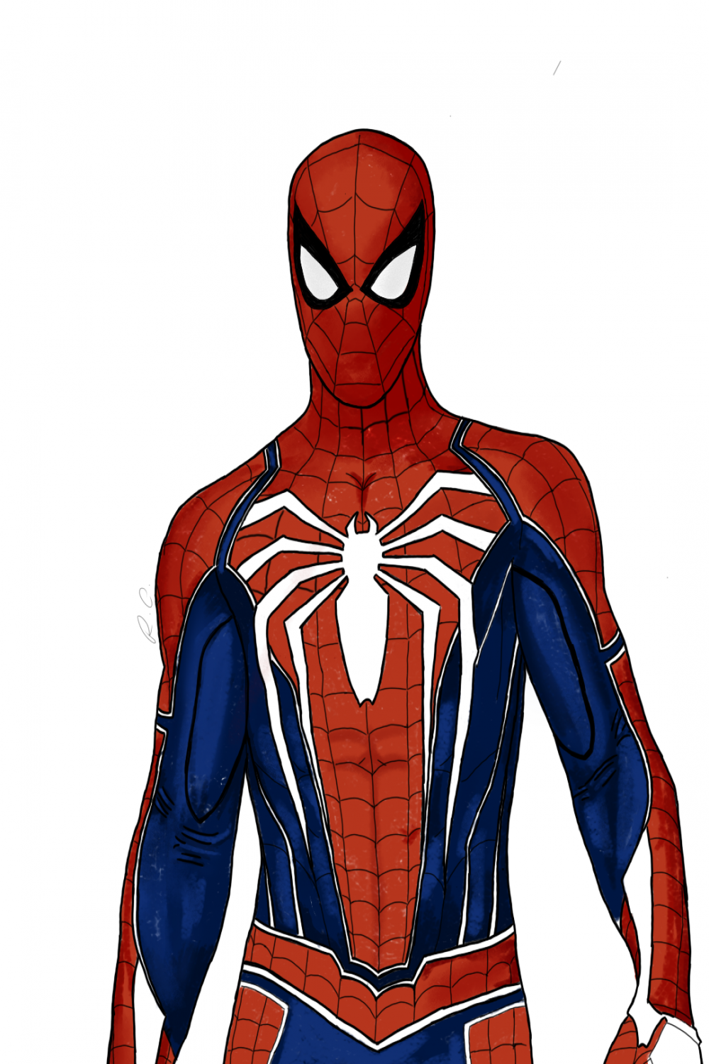A simple Advanced Suit drawing from Marvel
