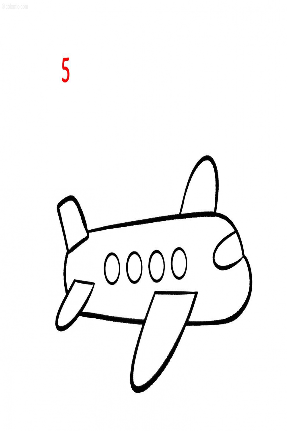 Airplane Drawing » How to draw a Plane Step by Step