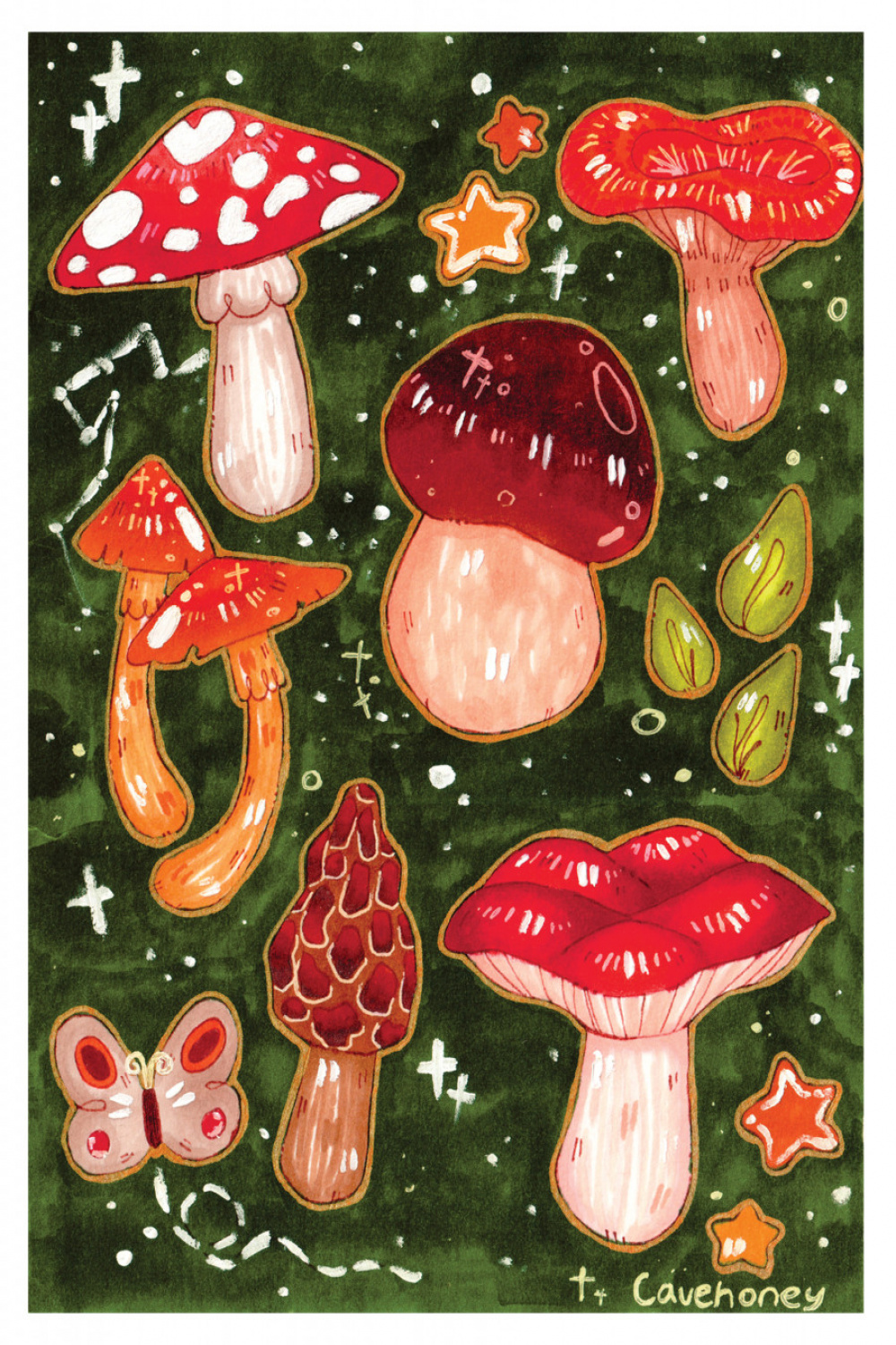 Alcoholic Marker Mushroom Drawing🍄 by Cavehoney -- Fur Affinity