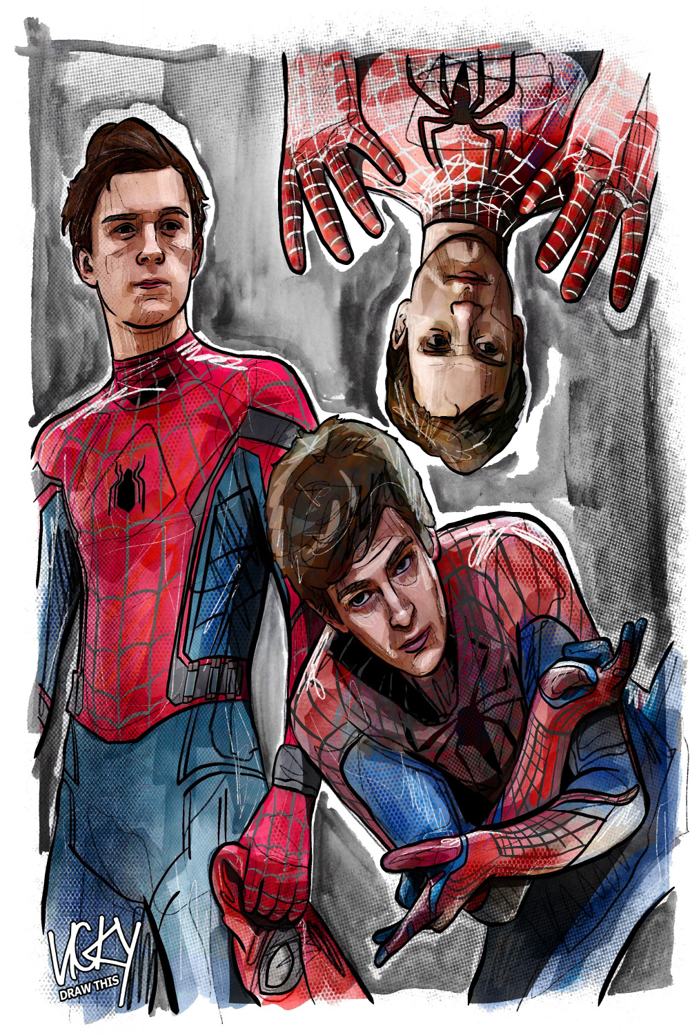 All  Spider-man Characters in One Painting! — Vicky Draw This