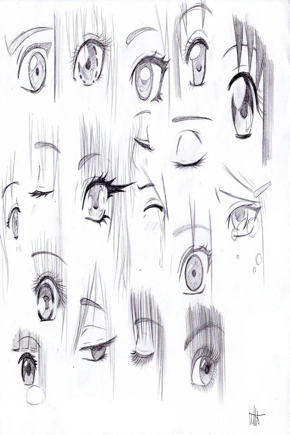 Anime and manga eyes Drawing Reference and Sketches for Artists