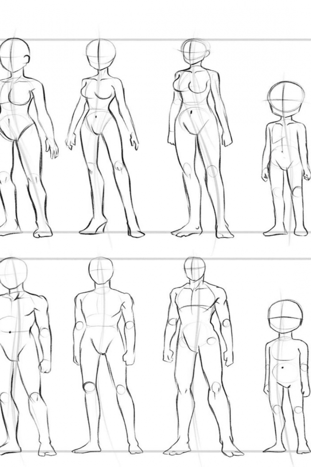 Anime Body Base  Body type drawing, Human figure drawing, Drawing